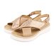 Women's leather sandals Danka gold