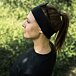 Thin Merino headband Woolee black
