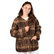 Women's wool jacket checkered brown