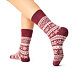 Merino Sheep Socks with Nordic Pattern Red