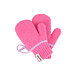 Children's woolen mittens with loop pink