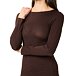 Women's long-sleeved T-shirt modal with cashmere brown