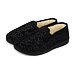 Women's non-slip Merino wool slippers with pattern black