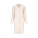 Women's flannel nightgown with Merino wool, checkered beige