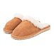Women's Marie Leather Slippers with Wool Lining Brown