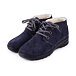 Women's Berta Leather Ankle Boots with Sheep Wool Blue