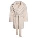 Short Wool Wrap Coat Beige