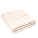 Merino wool knitted blanket natural