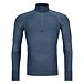 Men’s Ortovox 230 Competition Zip Neck Merino Top Petrol Blue