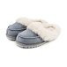 Women's Vanesa Leather Slippers with Wool Lining Blue