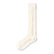 Traditional Knee-high Socks with Merino Sheep Wool White
