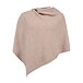 Merino wool poncho with cashmere Lazio brown