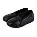 Women's wide ballerina flats with elastic instep black