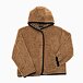 Merino wool hooded jacket brown