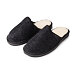 Men's Felt Slippers with Wool Lining Black