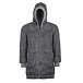 Extra-long wool hoodie Dark grey