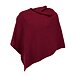 Merino wool poncho with cashmere Lazio red