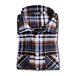 Men's flannel shirt, checkered blue-brown