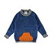 Children's Wool Pullover with Pocket Blue