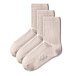 3 Pairs of cotton warm diabetic socks with aloe vera beige