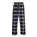 Men's flannel lounge pants, checkered, blue-brown