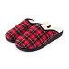 Women's slippers with sheep wool Red Plaid