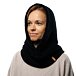 Vlnka Wool Knitted Hood Black