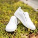 Women's elastic leather sneakers Radana white