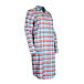 Women's flannel nightgown, checkered blue-red