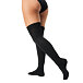 Over-the-knee socks with Merino sheep wool black