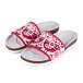Women's Orthopaedic Cork Sliders Folk Red