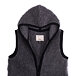 Hooded Wool Vest Dark Grey