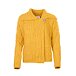 Women's Merino wool sweater with button yellow