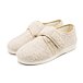 Wool Felt Slippers with Velcro Beige