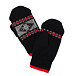 Wool Mittens with Snowflake Black