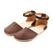 Women's barefoot leather sandals Zina brown