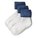3 pairs of socks with sheep wool Merino terry blue