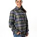 Women's checkered flannel shirt green