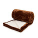 Micro plush blanket brown