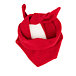 Cashmere scarf with Merino wool red