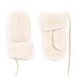 Kids’ Wool Mittens with String Natural