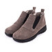 Women's Bohdana Leather Ankle Boots with Wool Felt Brown
