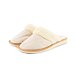 Women’s Linen Slippers with Sheep’s Wool Natural