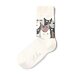 Merino Wool Socks Cats White