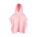 Children's Cotton Hooded Poncho Hare Pink