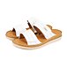 Women's wide leather slip-on shoes Dolores white