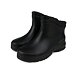 Men's low wellies with wool insole black