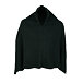 Merino wool poncho with cashmere Lazio green
