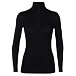 Women's Performance 200 OASIS ICEBREAKER Merino Top with Zip Black