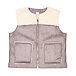 Suede Wool Vest Grey